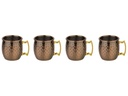 Paderno Shotbecher Moscow Mule Mini 60 ml, 4 Stück, Messing/Kupfer
