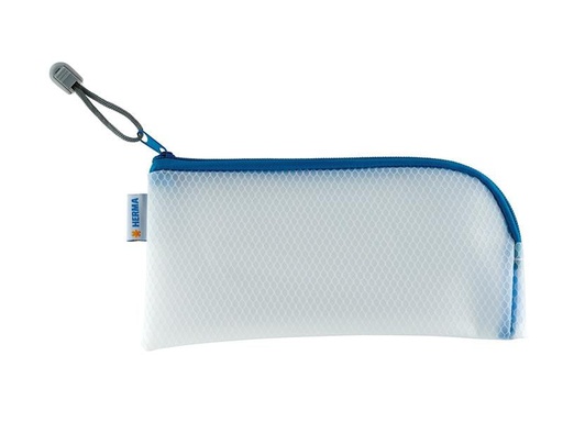 [90116511 1161006] HERMA Etui Mesh Bag 23 x 11 cm, Blau/Weiss