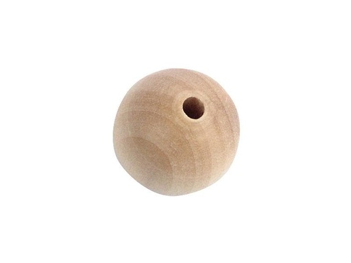 [90116754 1192983] Rico Design Holzperlen Gebohrt 25 mm Nature, 15 Stück