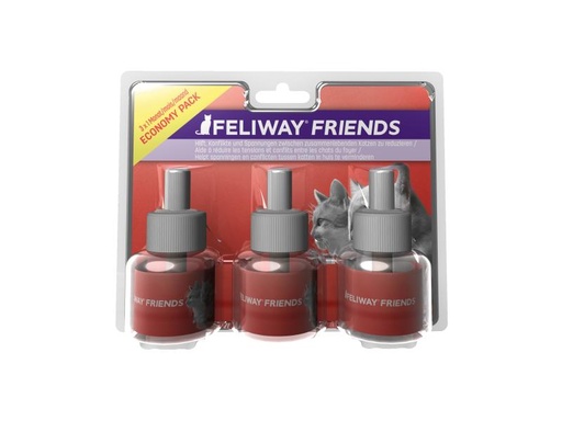 [90117252 608844] Feliway Wohlbefinden Friends Nachfüllflakon 3 Stück