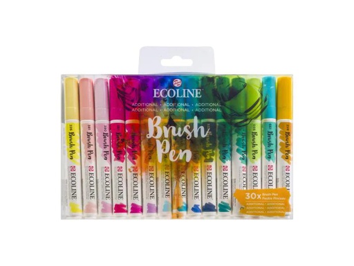 [90011716 1066368] Talens Brushpen Ecoline Basic Additional 30er Set