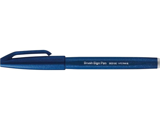 [90117448 1173095] pentel Filzstift Brush Sign Pen 1 Stück, Stahlblau