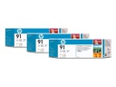 HP Tinte Nr. 91 (C9482A) Light Grey (3er-Pack)
