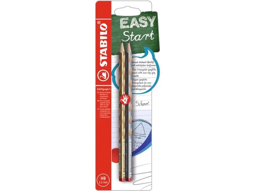 [90117806 1129287] STABILO Bleistift EASYgraph S Metallic 2 Stück, Gold/Silber