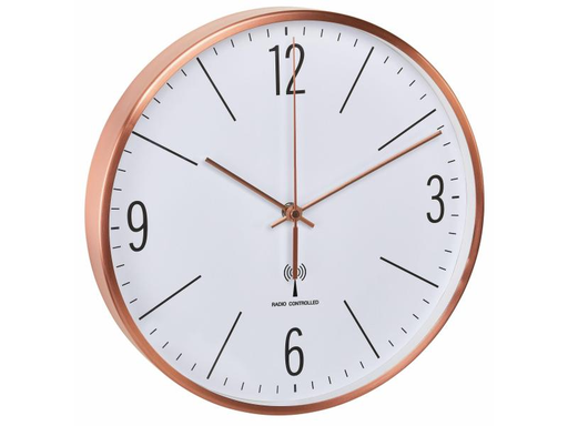 [90117928 995501] TFA Dostmann Funk-Wanduhr Ø 30 cm, Kupfer