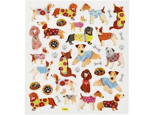 [90118078 1040507] Creativ Company Motivsticker 1 Blatt Hunde