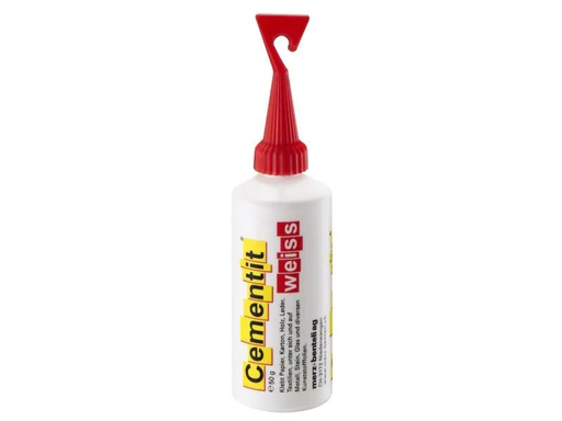 [90118095 907820] Cementit Bastelkleber 50 g Weiss mit Spachtel