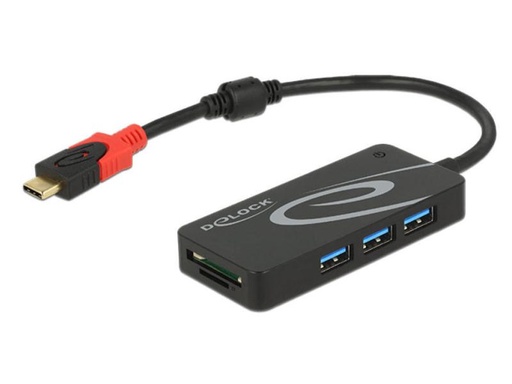 [90118112 577587] Delock Dockingstation USB 3.1 Typ-C - 3x Typ-A + SD / Micro SD