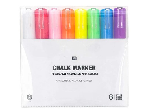 [90118244 1154626] Rico Design Kreidemarker 8 Stück, Mehrfarbig