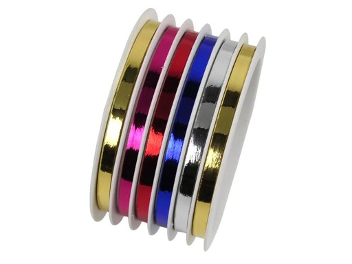 [90118259 662686] GOLDINA Geschenkband Multispule Metallic, 5 mm,  5 m