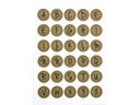 Artoz Buchstabensticker Alphabet 6 Stück Braun