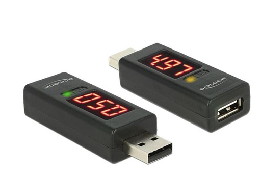 [90118656 340704] Delock Strommessadapter Volt Ampere USB-A Stecker - USB-A Buchse