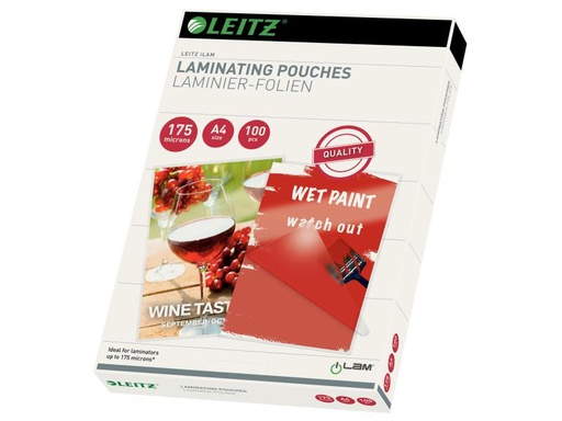 [90118784 627376] Leitz Laminierfolie A4, 175 µm, 100 Stück, Glänzend