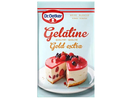 [90118804 757420] Dr.Oetker Gelatine Blätter 12 Stück