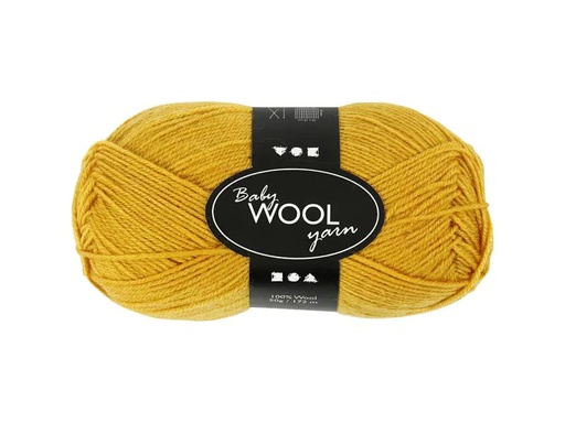 [90118866 1084457] Creativ Company Wolle Babygarn Merino 50 g 14/4 Dunkelgelb