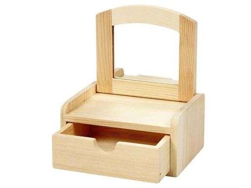 [90119064 656832] Creativ Company Holzartikel 12 cm Spiegelkommode