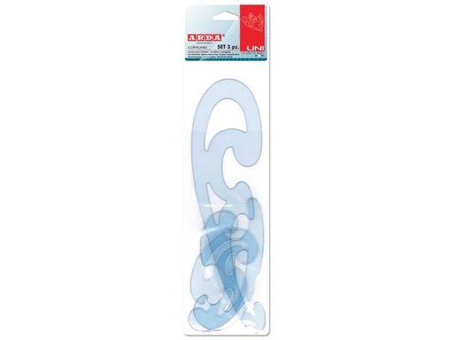 [90119263 1170266] Arda Kurvenlineal UNI 3 Stück, 15 cm