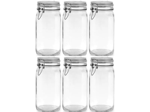 [90119508 969496] Bormioli Rocco Einmachglas Fido 1500 ml, 6 Stück 