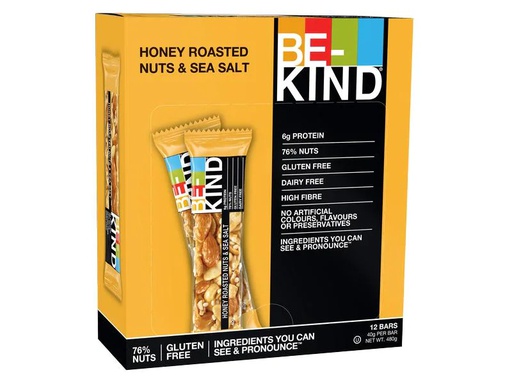 [90119581 951323] BE-KIND Riegel Honey Roasted Nuts &amp; Sea Salt 12 x 40 g