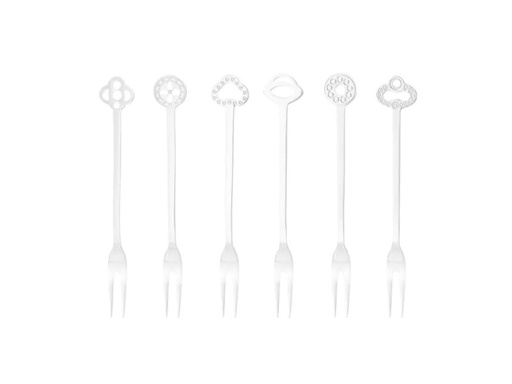 [90119744 726576] Sambonet Gabel-Set Party Oriental 6-teilig, Silber