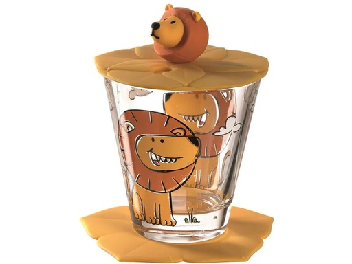 [90011966 1027638] Leonardo Kindertrinkglas Bambini 3-teilig, Löwe
