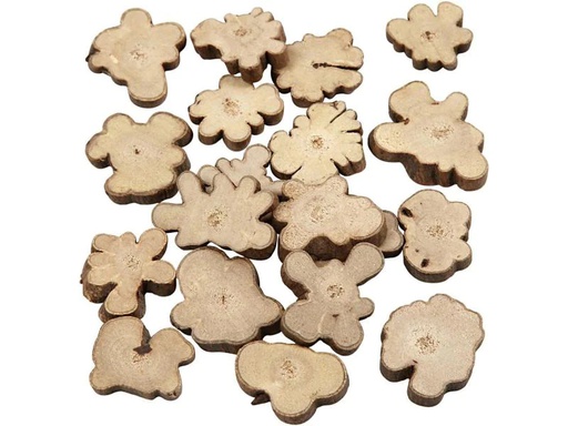 [90011969 672617] Creativ Company Holzscheiben Mix 1.5-4 cm 230 g