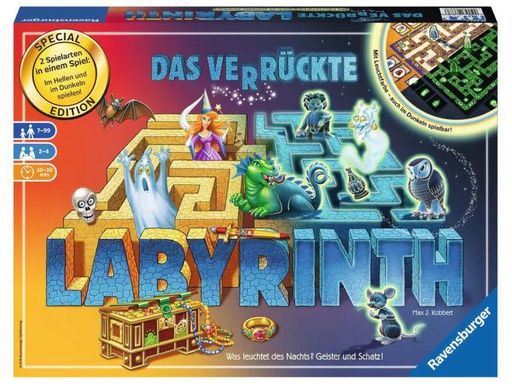 [90120155 1017707] Ravensburger Familienspiel Das verrückte Labyrinth Glow in the Dark