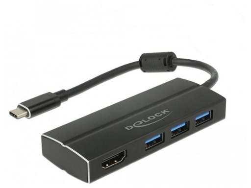 [90120454 836630] Delock Dockingstation USB 3.1 Typ-C Gen1 - 3x Typ-A + 1x HDMI 4K