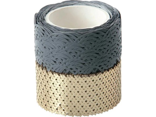 [90120610 1007184] Folia Washi Tape Spitzenbordüre, 2 Stück