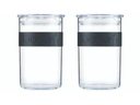 Bodum Vorratsglas Presso 2 Stück, 0.6 l, Schwarz/Transparent