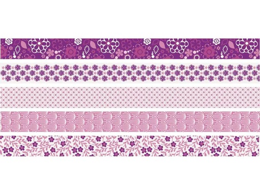 [90120726 665419] Heyda Washi Tape Blumen mini Pink