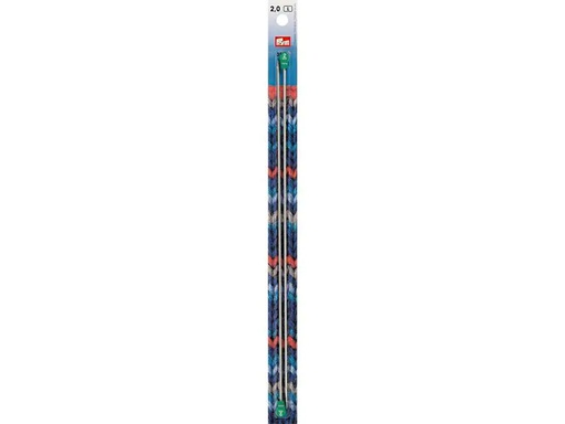 [90120739 1175075] Prym Stricknadeln 2.0 mm, Alu, 2 Stück, Grau