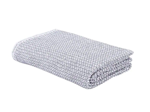 [90121496 1168952] Eskimo Decke Ascona 150 x 210 cm, Weiss/Antrazith