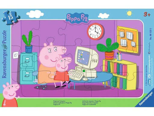 [90121540 1157537] Ravensburger Puzzle Peppa Pig am Computer