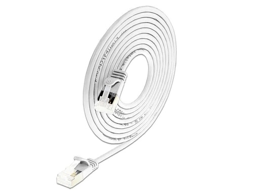 [90121664 823049] SLIM Slimpatchkabel RJ-45 - RJ-45, Cat 6A, U/FTP, 0.1 m, Weiss