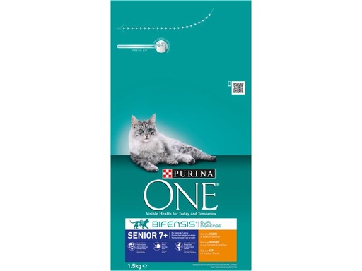 [90012226 591189] Purina ONE Trockenfutter Senior Huhn &amp; Vollkorn, 1.5 kg