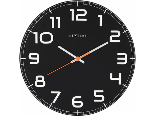 [90122707 736244] NeXtime Wanduhr Classy Round Ø 30 cm Schwarz