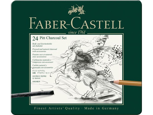 [90122742 847334] Faber-Castell Graphitstift Faber-Castell PITT 24er Metalletui