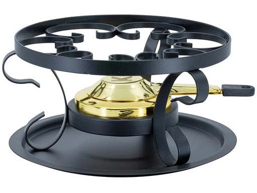 [90122843 1113254] Kadastar Fondue-Rechaud Traditional Ø 21 cm Gold/Schwarz