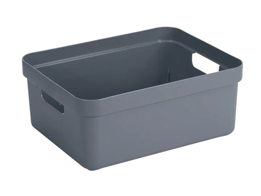 [90123016 849683] Sigma Home Aufbewahrungsbox 24 l Dunkelblau/Grau