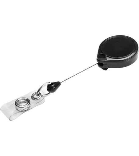 [90123275 1144281] KEY-BAK Ausweishalter KB Mini-Badge 90 cm, mit Clip, Schwarz