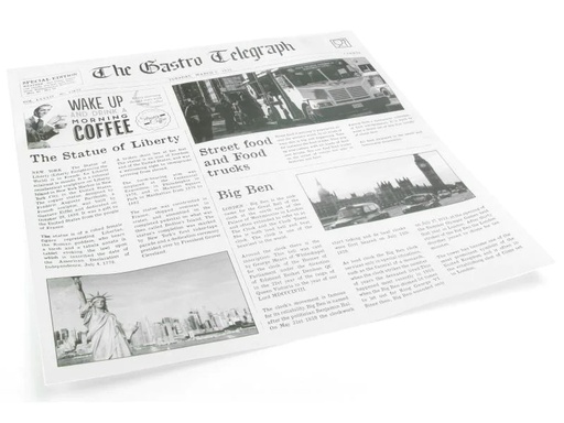 [90123527 1072863] Sier Sandwich-Beutel News Paper 30 cm x 30 cm, 300 Stück