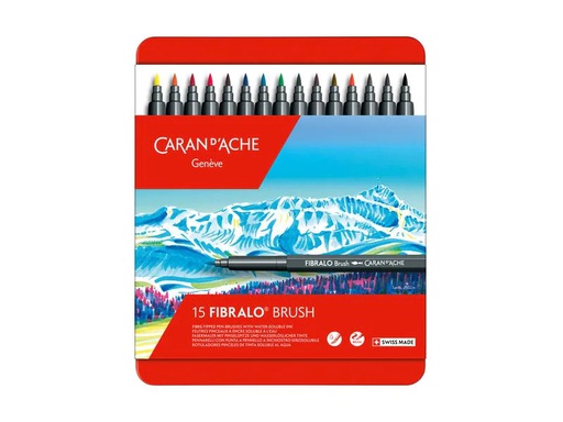 [90123629 1122591] Caran d'Ache Filzstift Fibralo Brush 15 Stück