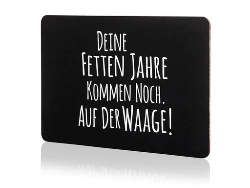 [90123760 1182786] Pechkeks Servierplatte «Deine fetten Jahre» Schwarz