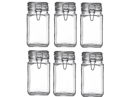 [90123769 779771] Montana Vorratsglas CUCINA 6 Stück, 1 l, Transparent