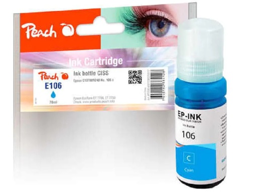 [90123936 1142666] Peach Tinte Epson 106 (C13T00R240) Cyan