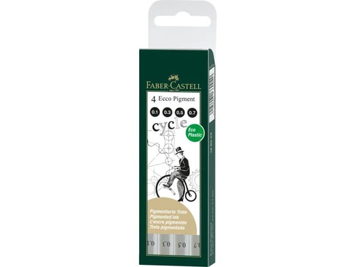 [90124509 847369] Faber-Castell Fineliner Ecco Pigment 4er Set