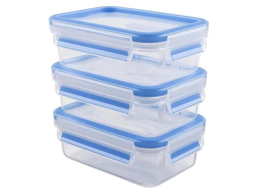 [90124626 454104] Emsa Vorratsbehälter 3 Stück, 0.55 l, Blau/Transparent