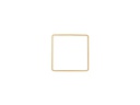 Rico Design Metallquadrat 10 cm Gold 1 Stück