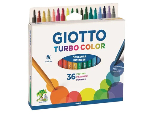 [90124871 1137772] Giotto Filzstift Turbo Color Mehrfarbig 36 Stück